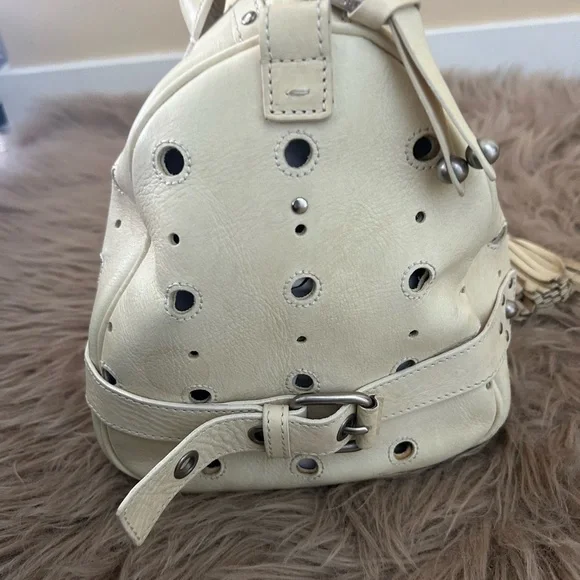 Marc Jacob’s Crème Studded Tote Bag With Tassels - Picture 3 of 6